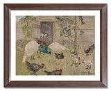 MFA Prints archival replica print of Theodorus van Hoytema, Poultry Yard from the Museum of Fine Arts, Boston collection.