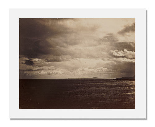 MFA Prints archival replica print of Gustave Le Gray,Cloudy Sky The Mediterranean with Mount Agde from the Museum of Fine Arts, Boston collection.
