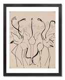 MFA Prints archival replica print of Gerrit Willem Dijsselhof, Flamingoes Design for Batik wall covering from the Museum of Fine Arts, Boston collection.