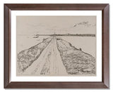 MFA Prints archival replica print of Theodorus van Hoytema, Dyk op Texel (Dike on the Texel) from the Museum of Fine Arts, Boston collection.