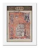 MFA Prints archival replica print of Scheltema & Holkema's Boekhandel, Kalender 1899 from the Museum of Fine Arts, Boston collection.