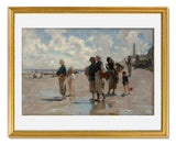MFA Prints archival replica print of John Singer Sargent, Fishing for Oysters at Cancale from the Museum of Fine Arts, Boston collection.
