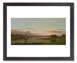 MFA Prints archival replica print of Martin Johnson Heade, Sunset, Black Rock, Connecticut from the Museum of Fine Arts, Boston collection.