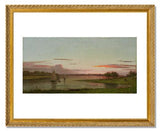 MFA Prints archival replica print of Martin Johnson Heade, Sunset, Black Rock, Connecticut from the Museum of Fine Arts, Boston collection.