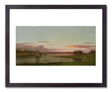 MFA Prints archival replica print of Martin Johnson Heade, Sunset, Black Rock, Connecticut from the Museum of Fine Arts, Boston collection.