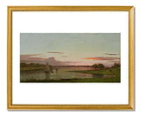 MFA Prints archival replica print of Martin Johnson Heade, Sunset, Black Rock, Connecticut from the Museum of Fine Arts, Boston collection.