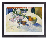 MFA Prints archival replica print of Paul Gauguin, Flowers and a Bowl of Fruit on a Table from the Museum of Fine Arts, Boston collection.