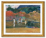 MFA Prints archival replica print of Paul Gauguin, Women and a White Horse from the Museum of Fine Arts, Boston collection.