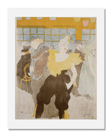 MFA Prints archival replica print of Henri de Toulouse Lautrec, The Clowness at the Moulin Rouge from the Museum of Fine Arts, Boston collection.