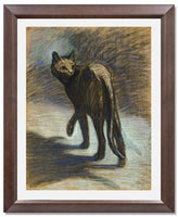 MFA Prints archival replica print of Théophile Alexandre Steinlen, Prowling Cat from the Museum of Fine Arts, Boston collection.