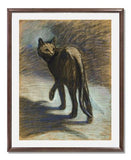 MFA Prints archival replica print of Théophile Alexandre Steinlen, Prowling Cat from the Museum of Fine Arts, Boston collection.