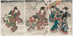 Utagawa Kunisada I (Toyokuni III), Women and Children Playing in Snow