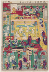 Utagawa Kunitoshi, Popular Hotspring Spa [of Cats] (Ryūkō onsen no zu)