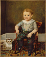 Unidentified artist, Boy with a Cat
