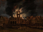 Anthony van Borssom, The Burning of the Old Town Hall in Amsterdam on July 7, 1652