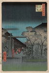 Utagawa Hiroshige I, Dawn inside the Yoshiwara (Kakuchū shinonome), from the series One Hundred Famous Views of Edo (Meisho Edo hyakkei)