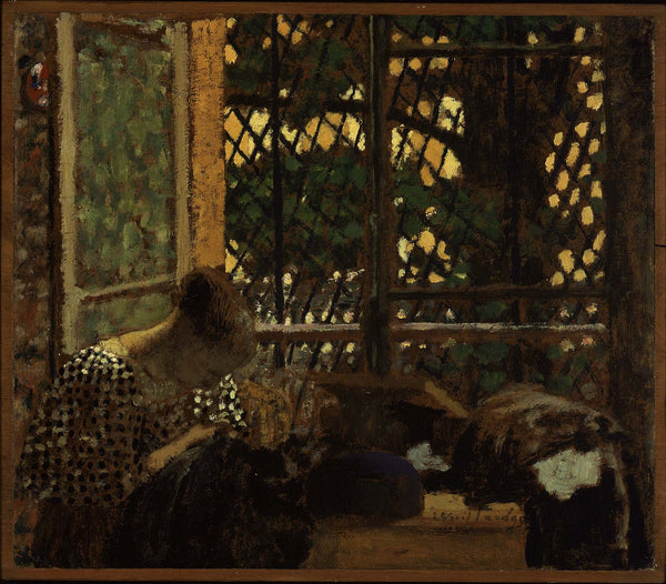 Edouard Vuillard, Woman Sewing before a Garden Window