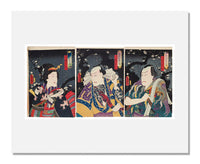 MFA Prints archival replica print of Utagawa Kunisada I, Actors from the series A Contemporary Suikoden from the Museum of Fine Arts, Boston collection.