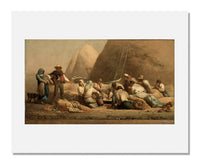 MFA Prints archival replica print of Jean François Millet, Harvesters Resting (Ruth and Boaz) from the Museum of Fine Arts, Boston collection.
