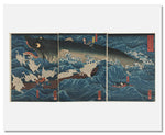 MFA Prints archival replica print of Utagawa Kuniyoshi, The Former Emperor [Sutoku] from the Museum of Fine Arts, Boston collection.