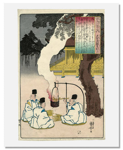 MFA Prints archival replica print of Utagawa Kuniyoshi, Poem by onakatomi no Yoshinobu Ason from the Museum of Fine Arts, Boston collection.