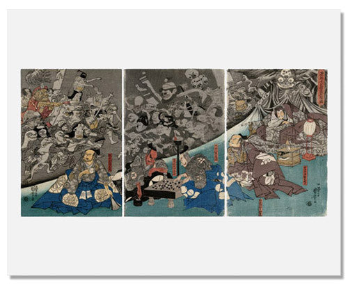 MFA Prints archival replica print of Utagawa Kuniyoshi, The Earth Spider Generates Monsters from the Museum of Fine Arts, Boston collection.
