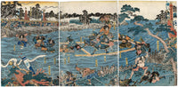 Utagawa Kunisada I, Miracle at the Yaguchi Ferry (Shinrei Yaguchi no watashi)