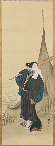 Numata Gessai (Utamasa), The Female Captain of the Boat