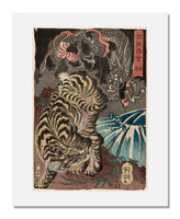 MFA Prints archival replica print of Utagawa Kuniyoshi, Dragon and Tiger (Ryuko) from the Museum of Fine Arts, Boston collection.