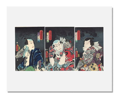 MFA Prints archival replica print of Utagawa Kunisada I, Actors from the series A Contemporary Suikoden from the Museum of Fine Arts, Boston collection.