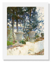 MFA Prints archival replica print of John Singer Sargent, Corfu: The Terrace from the Museum of Fine Arts, Boston collection.