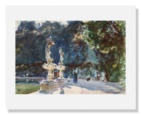 MFA Prints archival replica print of John Singer Sargent, Florence: Fountain, Boboli Gardens from the Museum of Fine Arts, Boston collection.