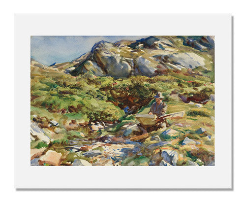 MFA Prints archival replica print of John Singer Sargent, Simplon Pass: Mountain Brook from the Museum of Fine Arts, Boston collection.