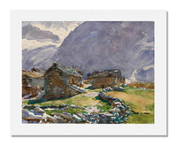 MFA Prints archival replica print of John Singer Sargent, Simplon Pass: Chalets from the Museum of Fine Arts, Boston collection.
