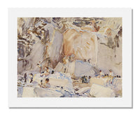 MFA Prints archival replica print of John Singer Sargent, Carrara: Monsieur Derville's Quarry from the Museum of Fine Arts, Boston collection.