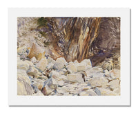 MFA Prints archival replica print of John Singer Sargent, Carrara: Trajan's Quarry from the Museum of Fine Arts, Boston collection.