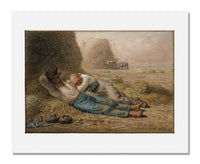 MFA Prints archival replica print of Jean François Millet, Noonday Rest from the Museum of Fine Arts, Boston collection.