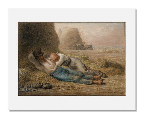 MFA Prints archival replica print of Jean François Millet, Noonday Rest from the Museum of Fine Arts, Boston collection.