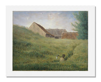 MFA Prints archival replica print of Jean François Millet, Path through the Wheat from the Museum of Fine Arts, Boston collection.