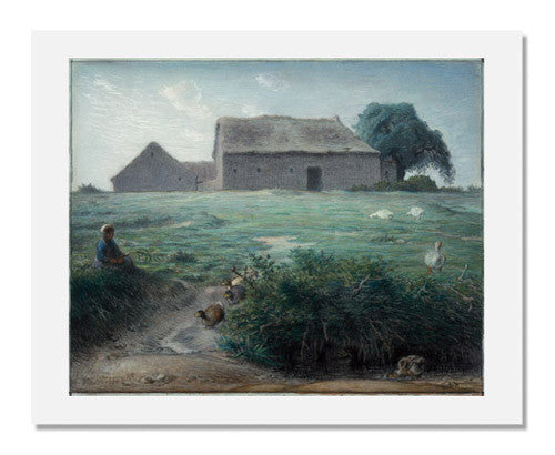MFA Prints archival replica print of Jean François Millet, Little Goose Girl from the Museum of Fine Arts, Boston collection.