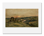 MFA Prints archival replica print of Charles François Daubigny, Château Gaillard at Sunset from the Museum of Fine Arts, Boston collection.