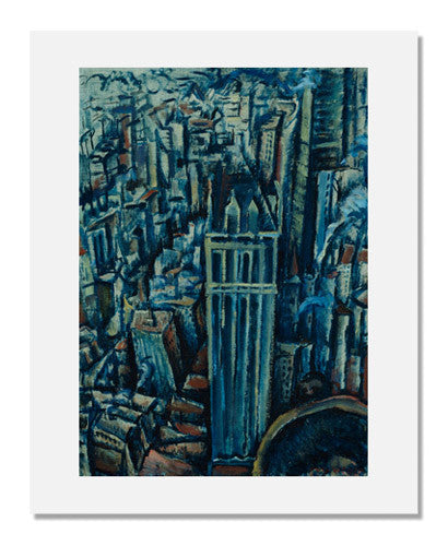 MFA Prints archival replica print of Max Weber, New York (The Liberty Tower from the Singer Building) from the Museum of Fine Arts, Boston collection.