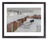 MFA Prints archival replica print of Frits Thaulow, Farmyard in the Snow from the Museum of Fine Arts, Boston collection.