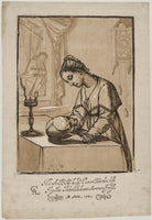 Andrea Andreani, Woman Contemplating a Skull
