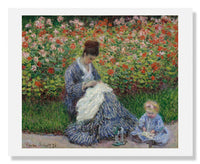 MFA Prints archival replica print of Claude Monet, Camille Monet and a Child from the Museum of Fine Arts, Boston collection.