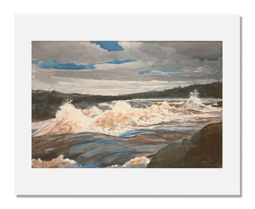 MFA Prints archival replica print of Winslow Homer, Grand Discharge, Lake St. John, Province of Quebec from the Museum of Fine Arts, Boston collection.