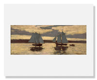 MFA Prints archival replica print of Winslow Homer, Gloucester, Mackerel Fleet at Sunset from the Museum of Fine Arts, Boston collection.