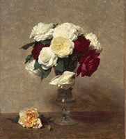 Henri Fantin-Latour, Roses in a Glass Vase