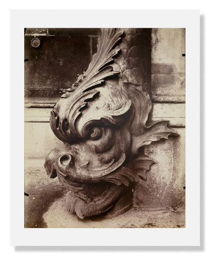 MFA Prints archival replica print of Jean Eugène Auguste Atget, Gargoyle, Louvre from the Museum of Fine Arts, Boston collection.
