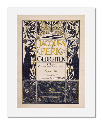 MFA Prints archival replica print of Theodor Willem Nieuwenhuis, Poster for the Poems of Jacques Perk from the Museum of Fine Arts, Boston collection.